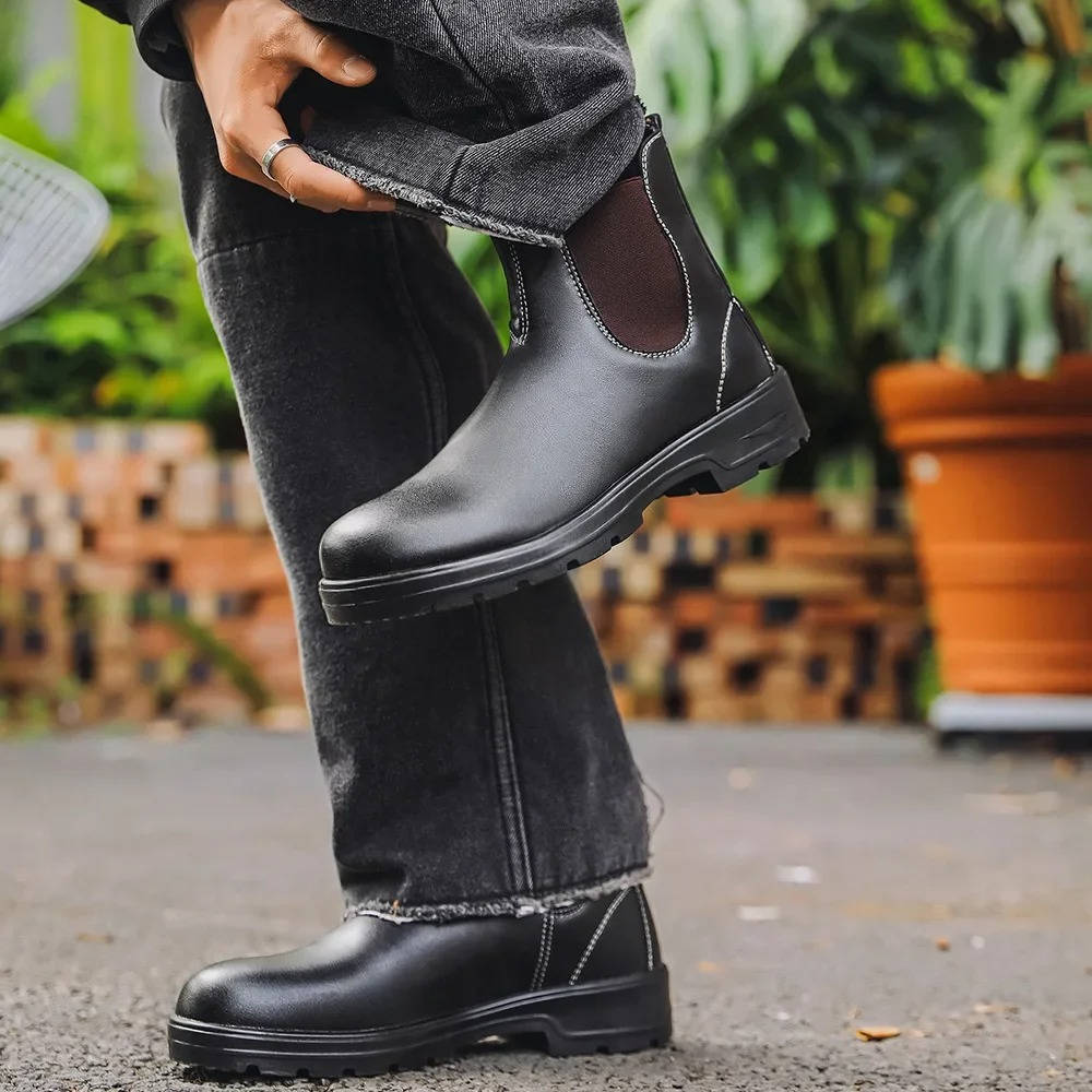 Men's Slip-On Chelsea Boots | Ankle High with Rugged Sole