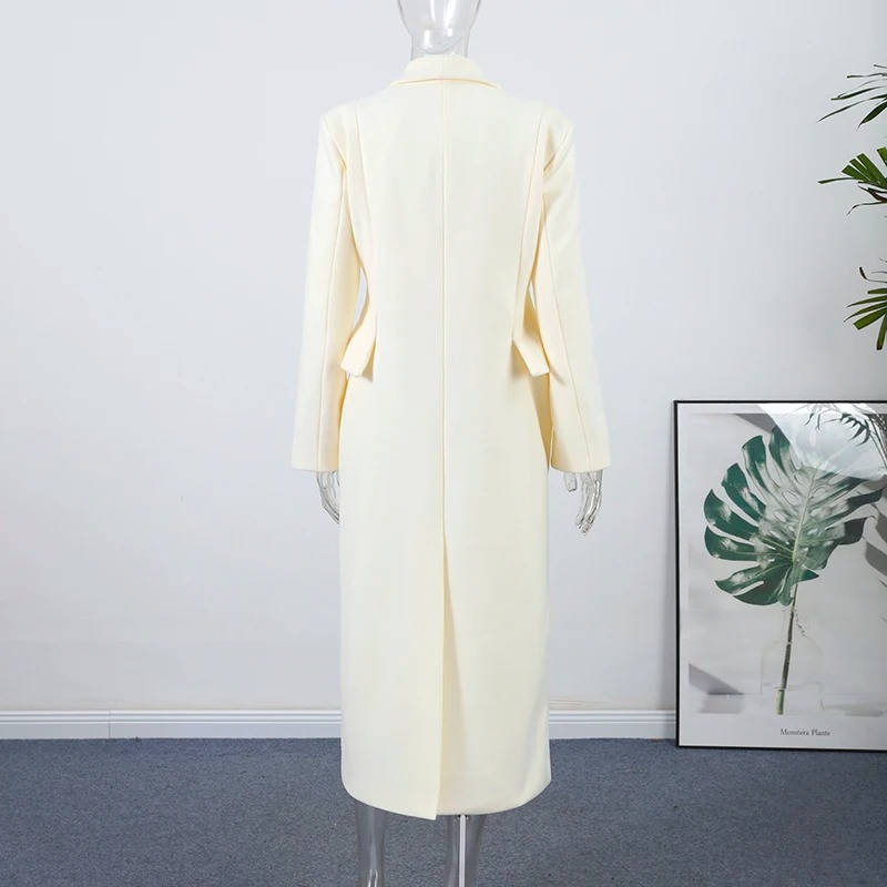 Women's Wool Winter Coat | Single Breasted Long Coat