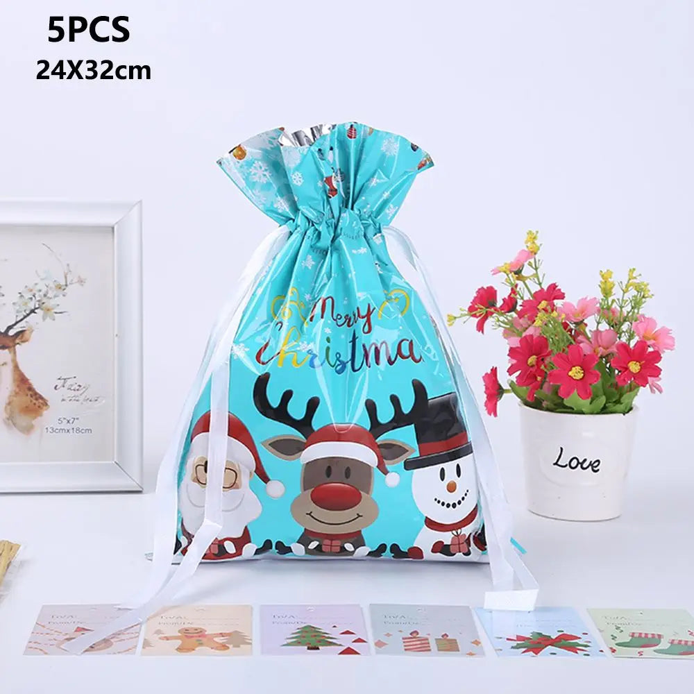 Drawstring Gift Wrapping Bags (5-Pack)