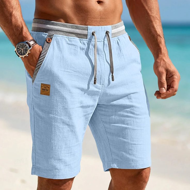Drawstring Linen Shorts for Men