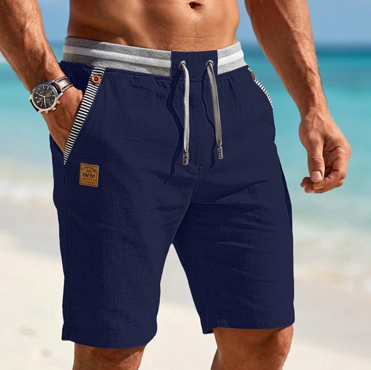 Drawstring Linen Shorts for Men
