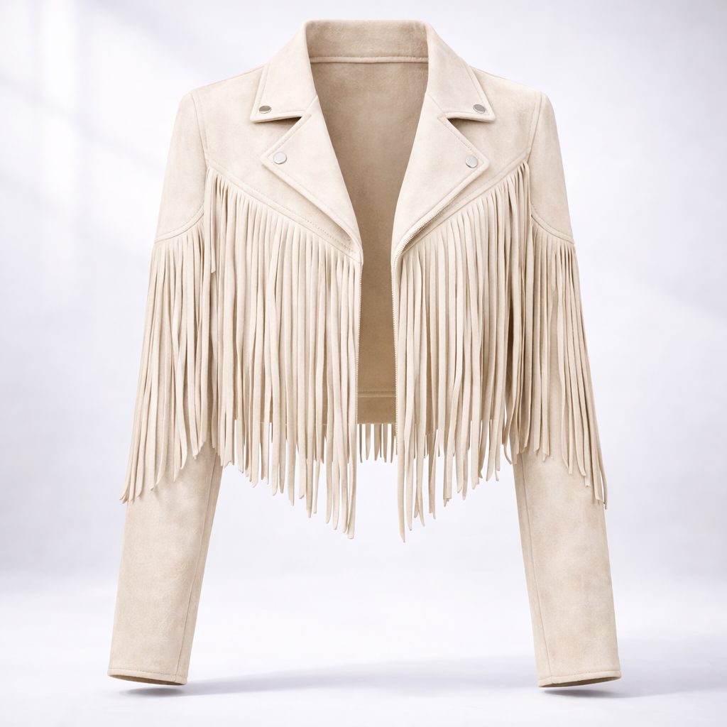 Drusilla | Cropped Suede Fringe Jacket for Women