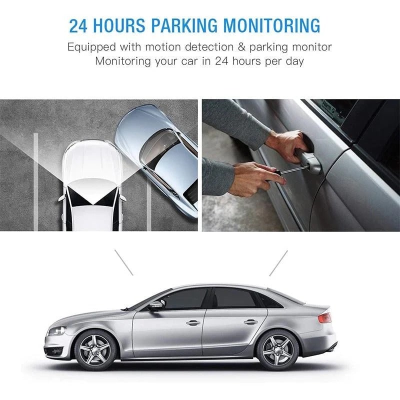 Dual Dash Cam 1080p Full HD Car Camera with Front and Rear View Lcd Screen and Waterproof