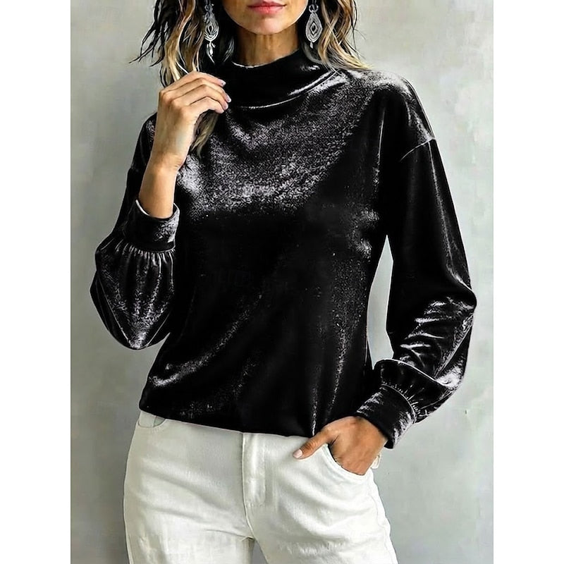 Clarice | Mock Neck Blouse