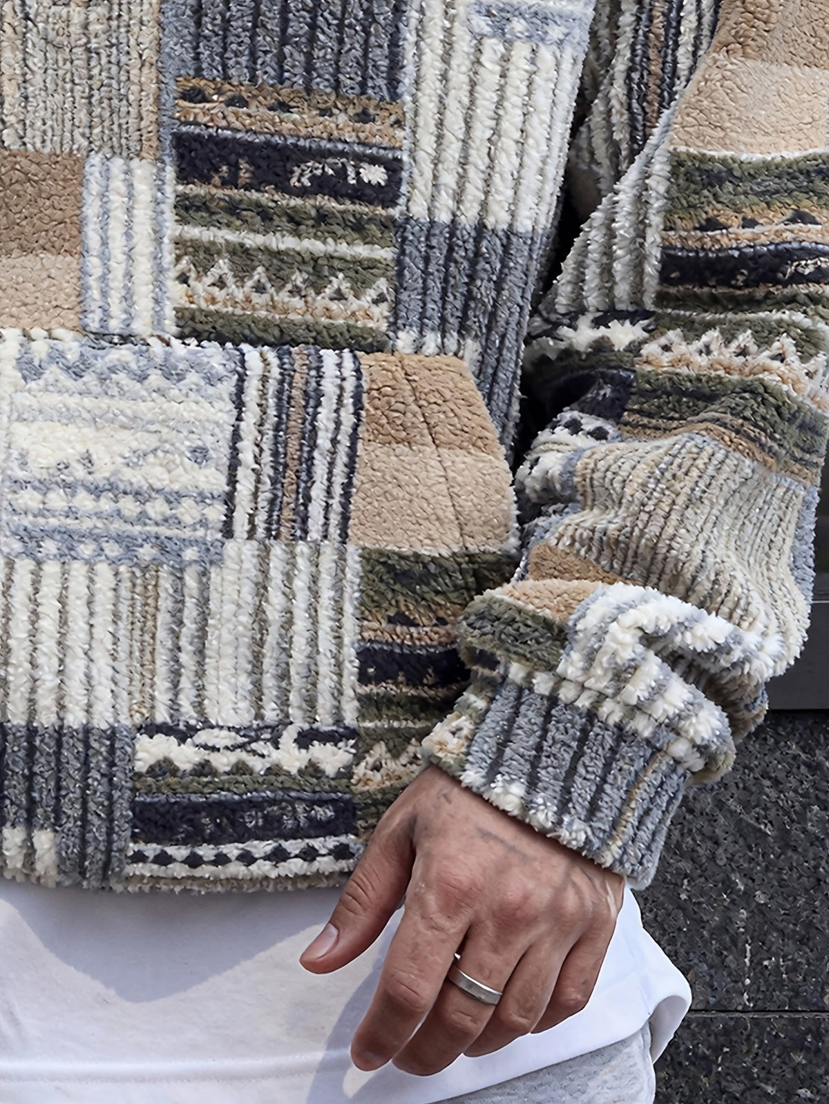 Malcolm | Patterned Quarter-Zip Pullover