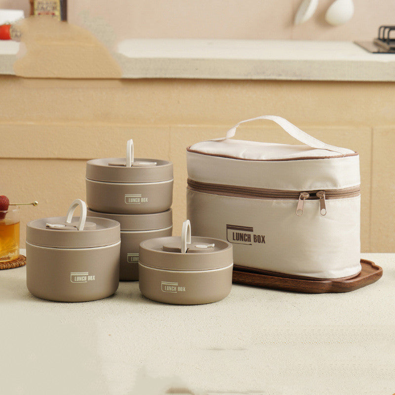 Insulated Bento Lunch Box with Stainless Steel Containers and Thermal Carrying Bag
