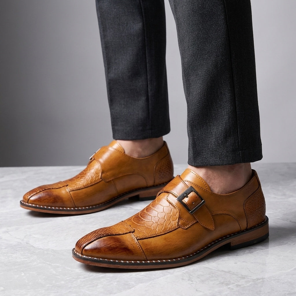Arezzo Leather Monk Loafers