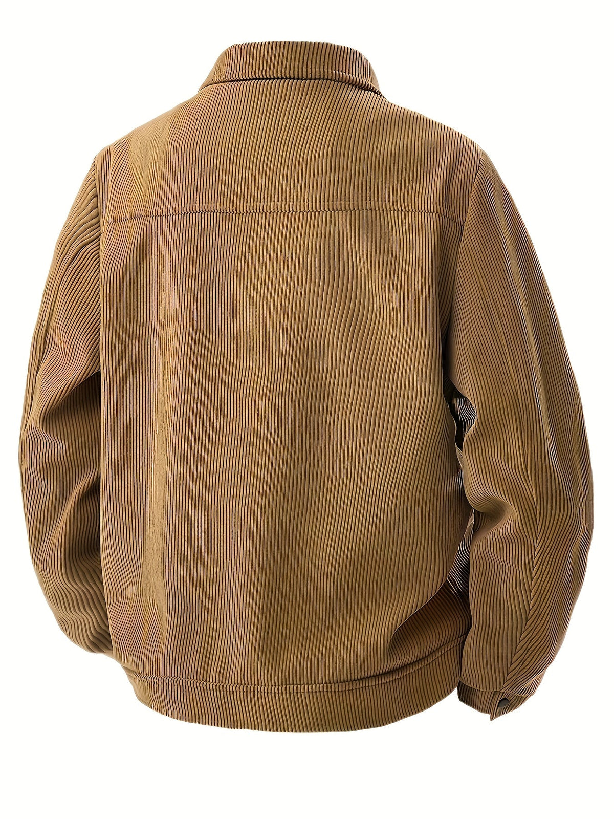 Men's Ribbed Snap Button Casual Jacket