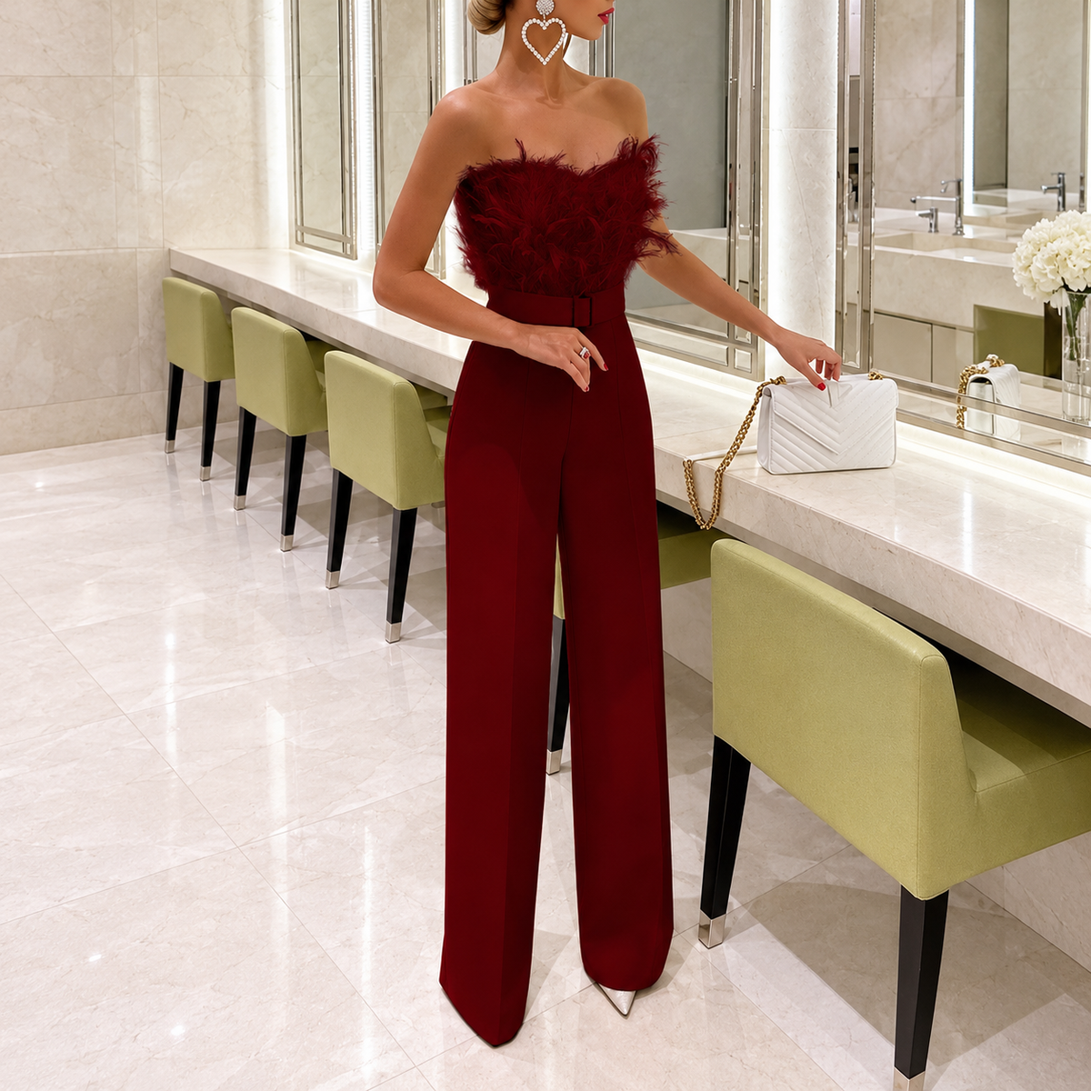 Frola - Elegant Jumpsuit with Bandeau Top