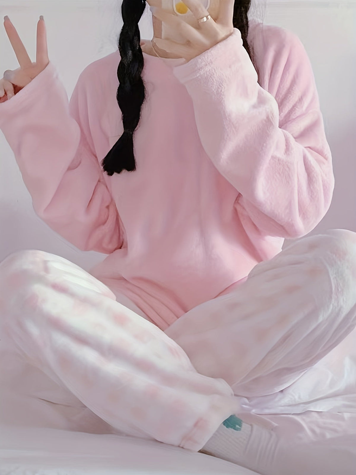 Marcella | Plush Two-Piece Pajama Set