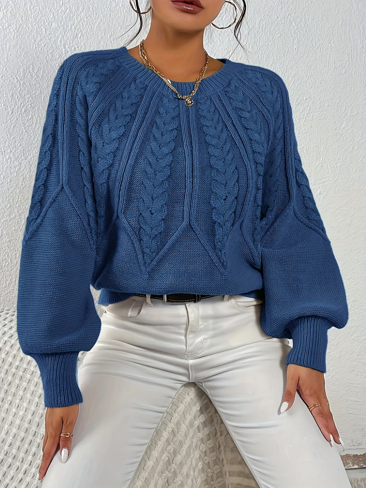 Eleanor | Oversized Cable Knit Sweater