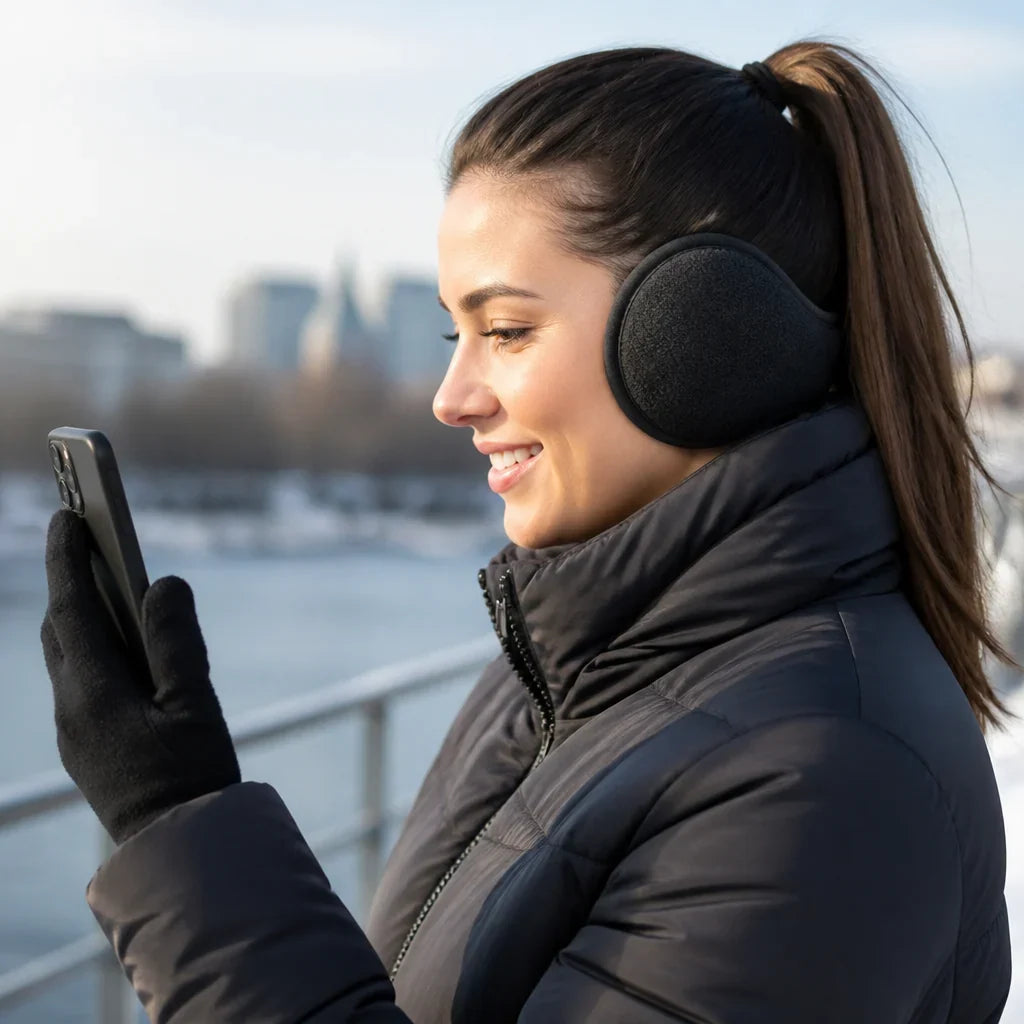 Ear Warmers | Fleece Full-Coverage & Non-Slip Fit | 9 cm Pads