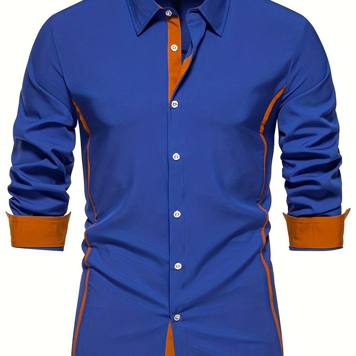 Anthony | Contrast Trim Button-Up Shirt