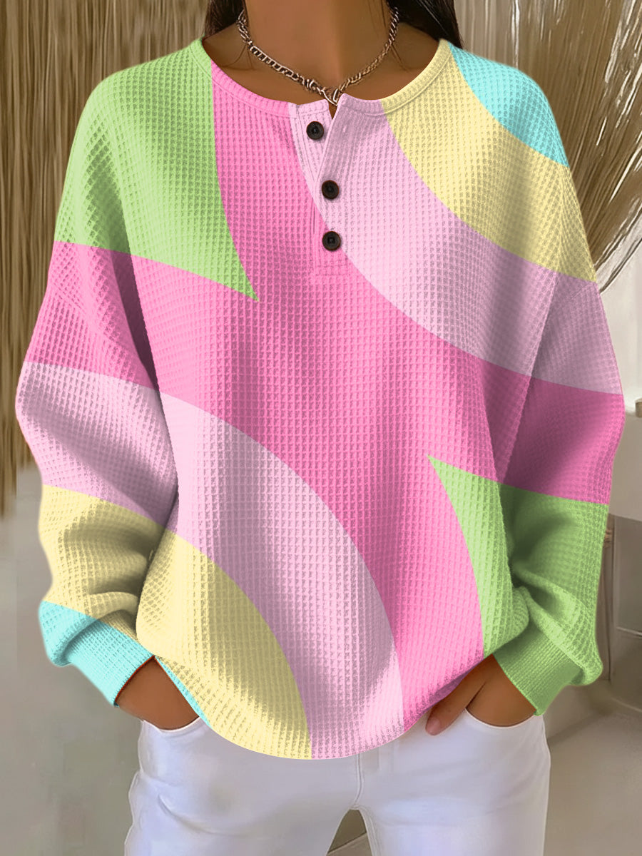 Vera | Crew Neck Ribbed Knit Sweater