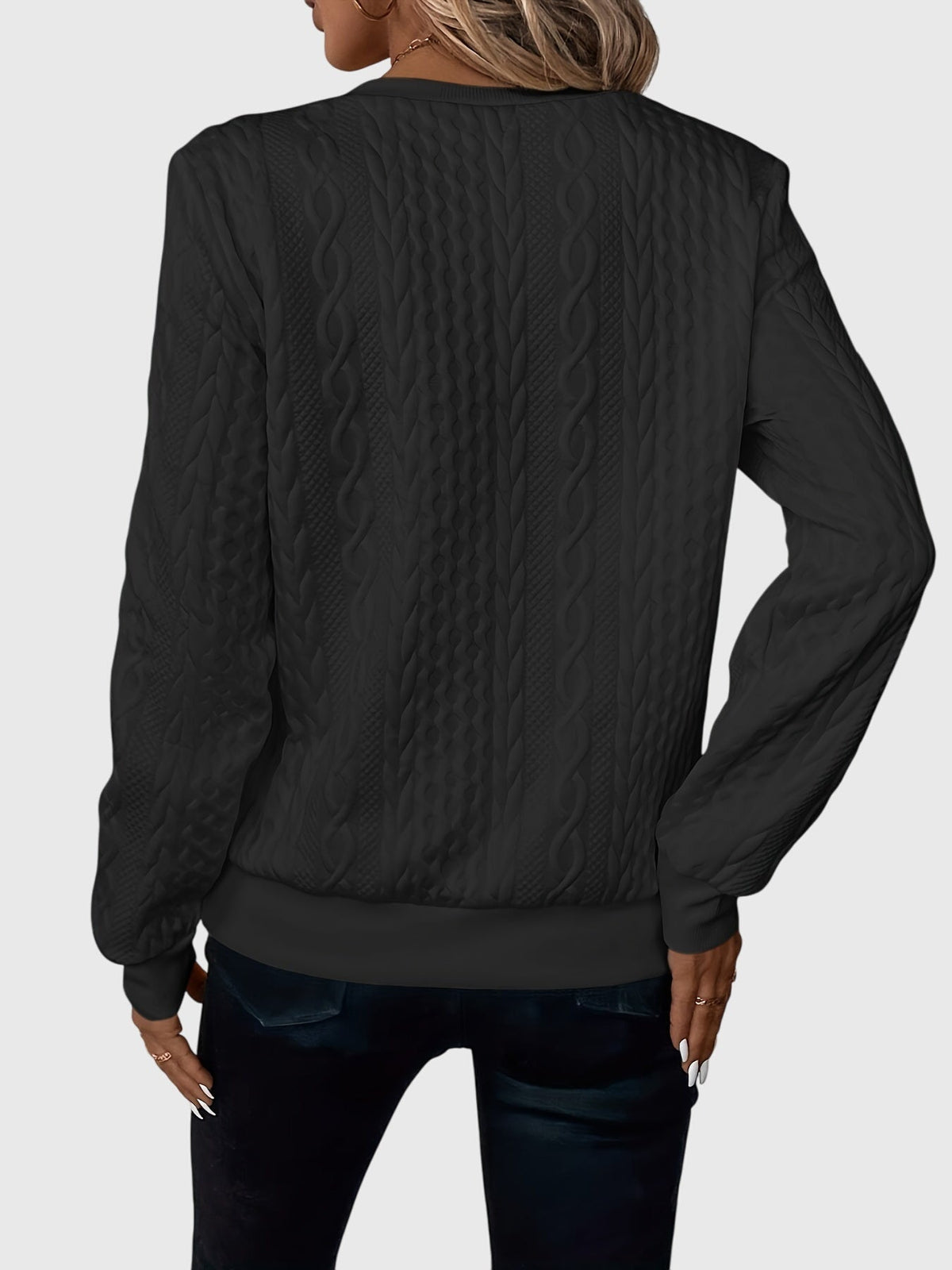 Casimira | Cable Knit Quarter-Zip Sweater