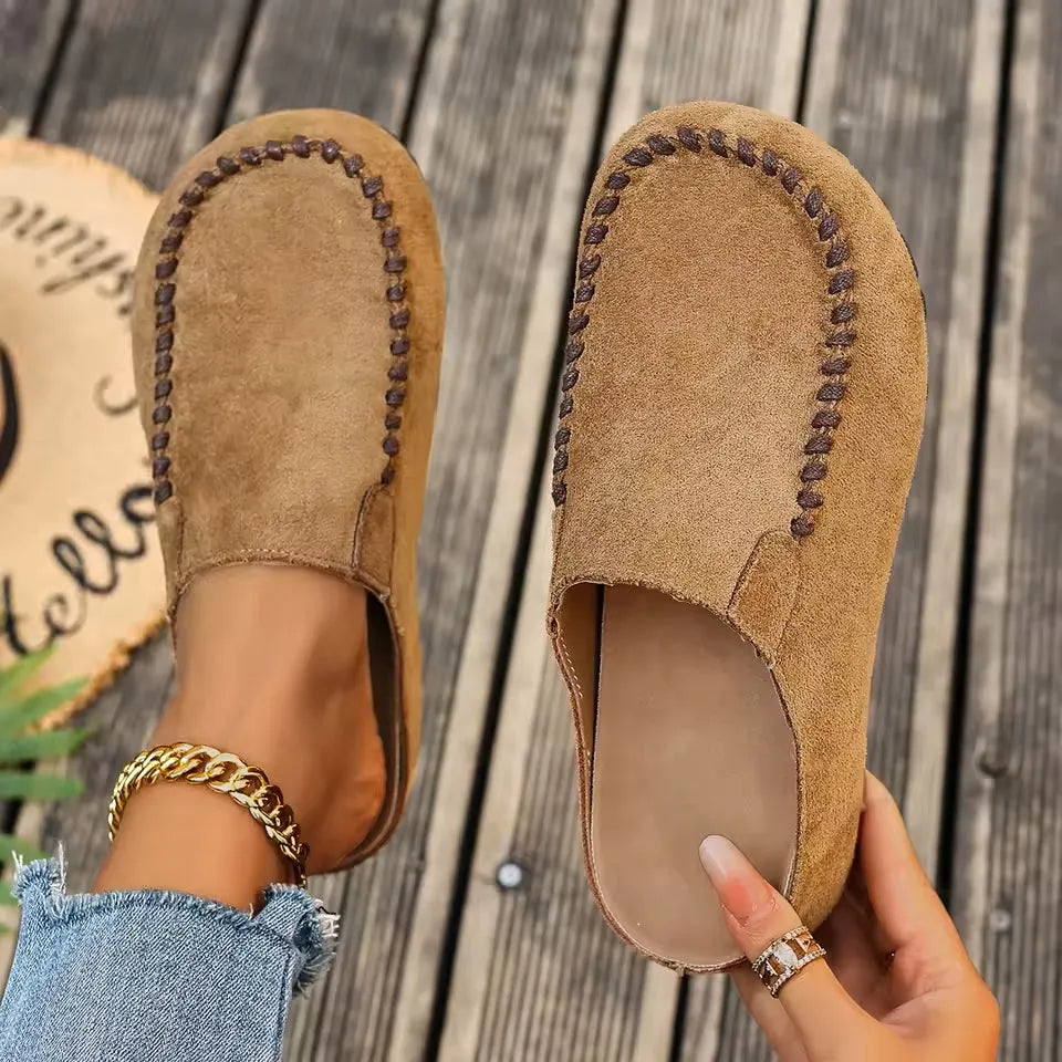 Danica | Closed-Toe Suede Slip-On Clogs
