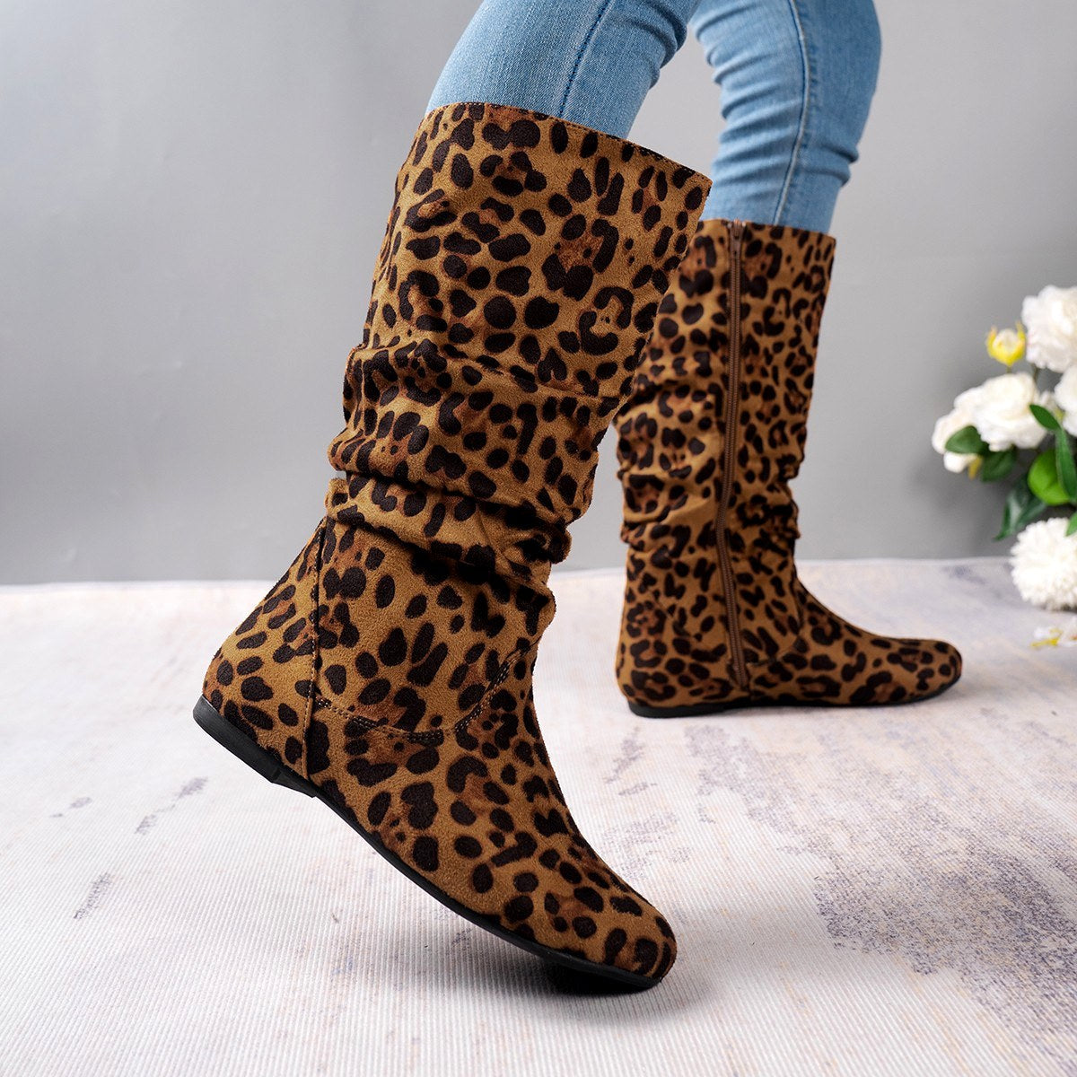 Editha - Women's Slouchy Knee-High Boots