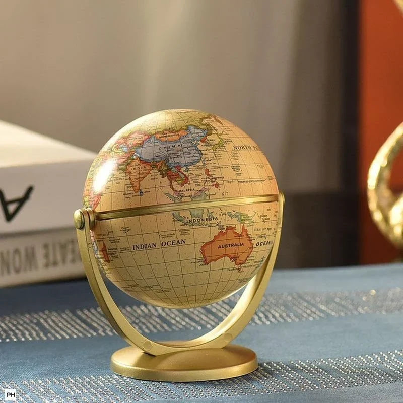 Educational Globe | English-Labeled & Compact | 13 x 10 x 13 cm