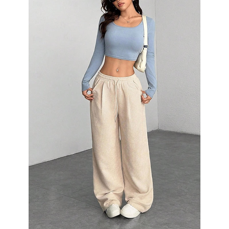 Georgina | High Waisted Relaxed Palazzo Wide-Leg Pants