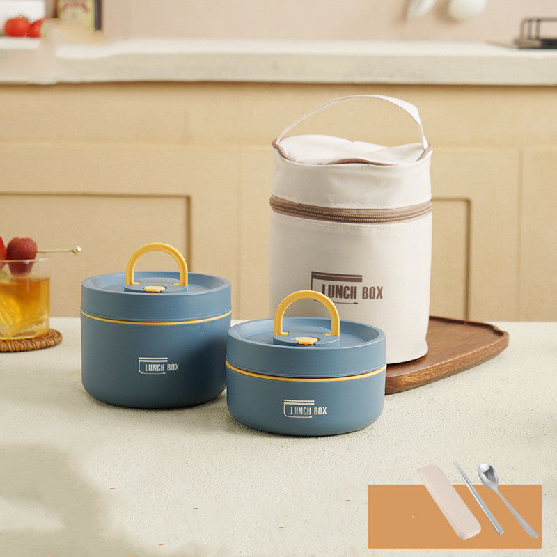 Insulated Bento Lunch Box with Stainless Steel Containers and Thermal Carrying Bag