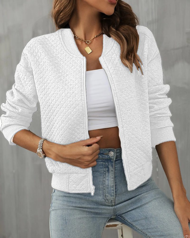 Women's Quilted Bomber Jacket | Cropped Lightweight Layer