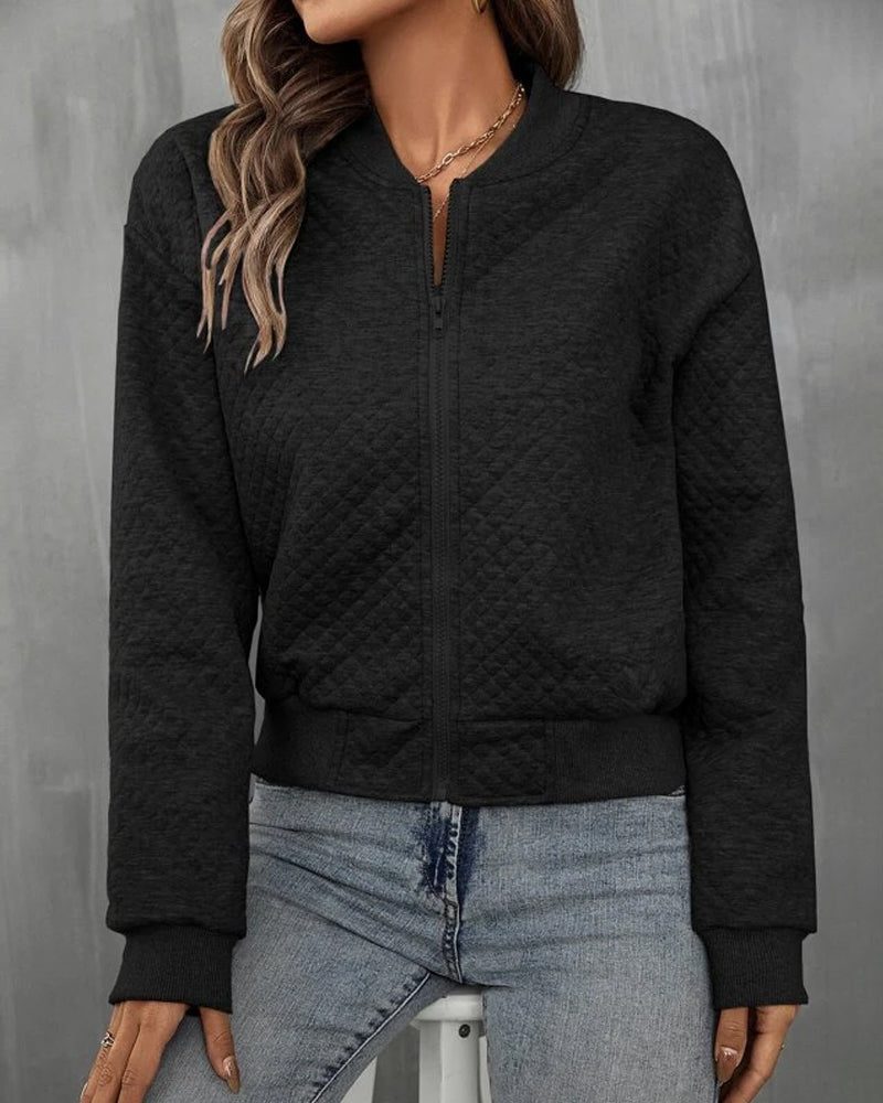 Women's Quilted Bomber Jacket | Cropped Lightweight Layer