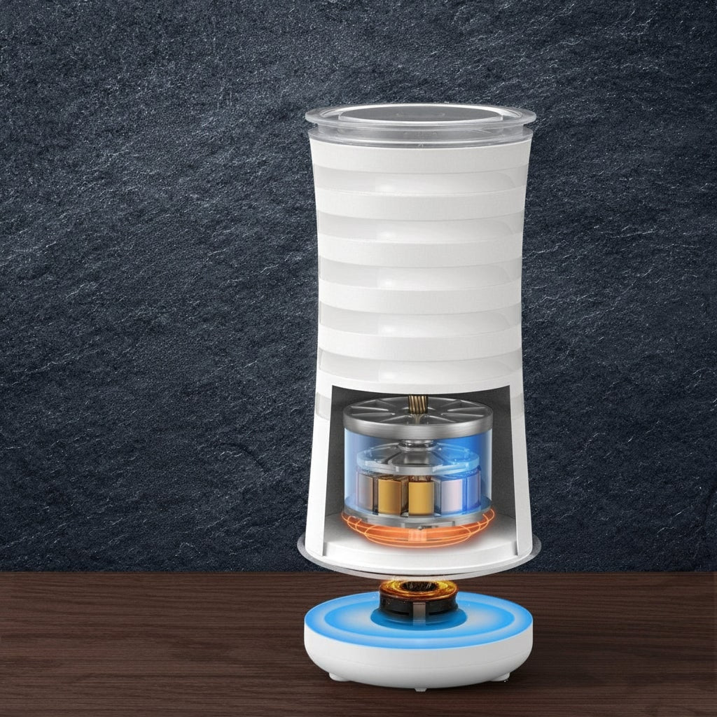 Electric Automatic Milk Frother with Steamer and Clear Lid for Cappuccino Latte