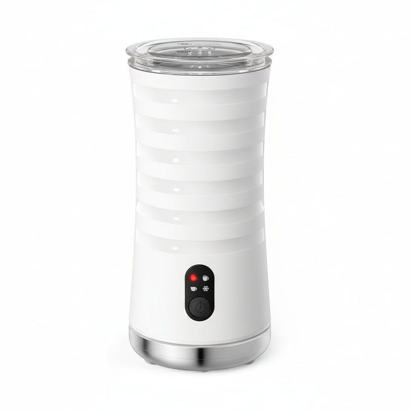 Electric Automatic Milk Frother with Steamer and Clear Lid for Cappuccino Latte