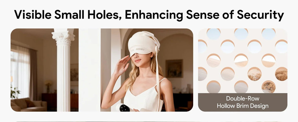 Electric Head and Scalp Massager Eye Compress and Air Pressure Heated Therapy And Stone Massage
