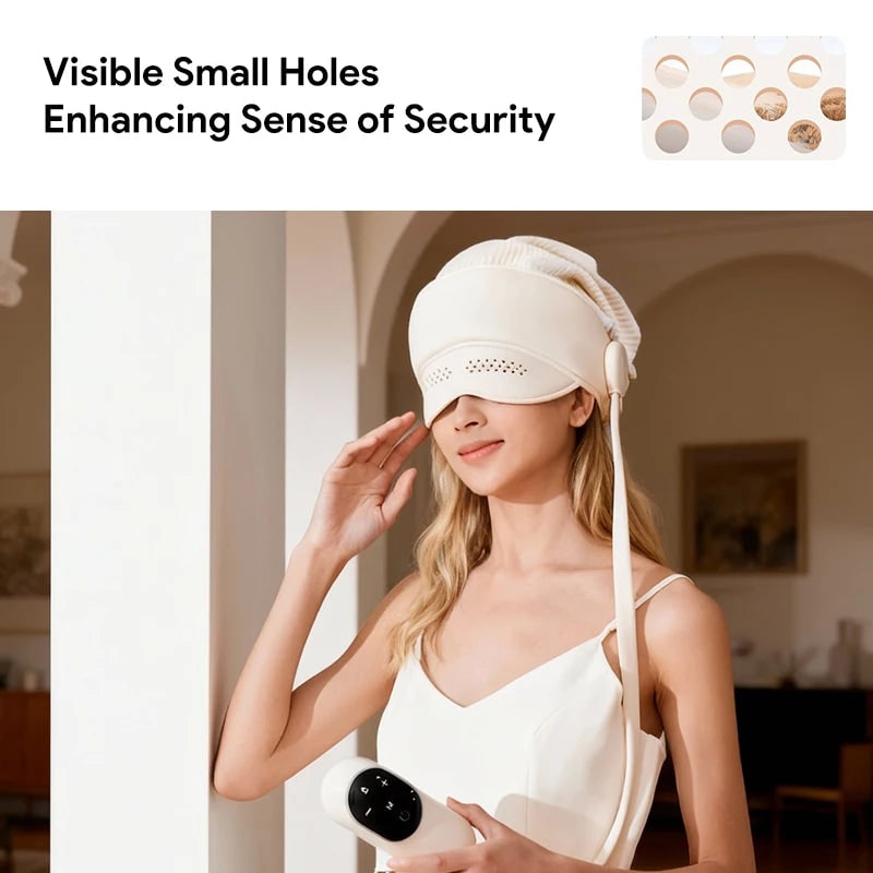 Electric Head and Scalp Massager Eye Compress and Air Pressure Heated Therapy And Stone Massage