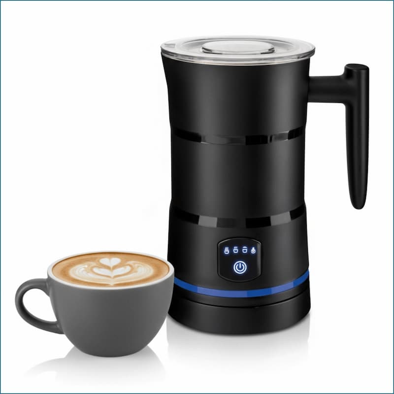 Electric Milk Frother and Steamer with Four Frothing Modes and Automatic Heating