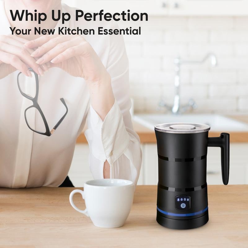 Electric Milk Frother and Steamer with Four Frothing Modes and Automatic Heating