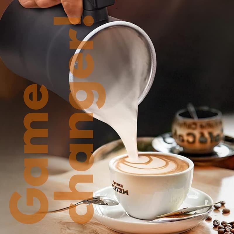 Electric Milk Frother and Steamer with Four Frothing Modes and Automatic Heating