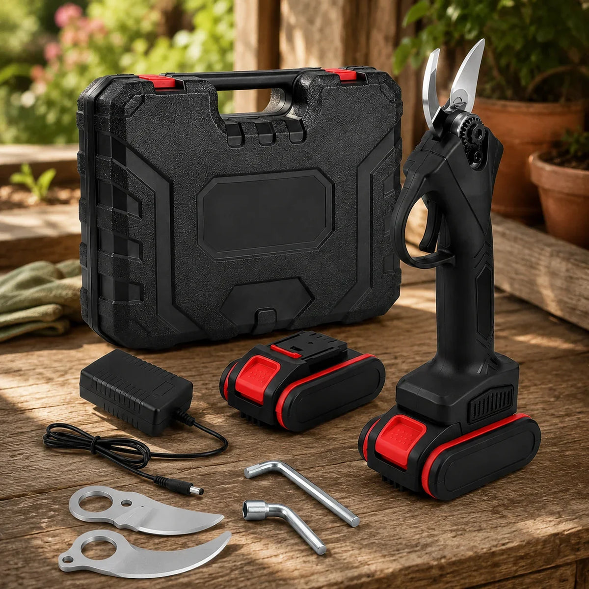 Electric Pruning Shears | Lightweight Cordless Self-Sharpening SK5 Blade