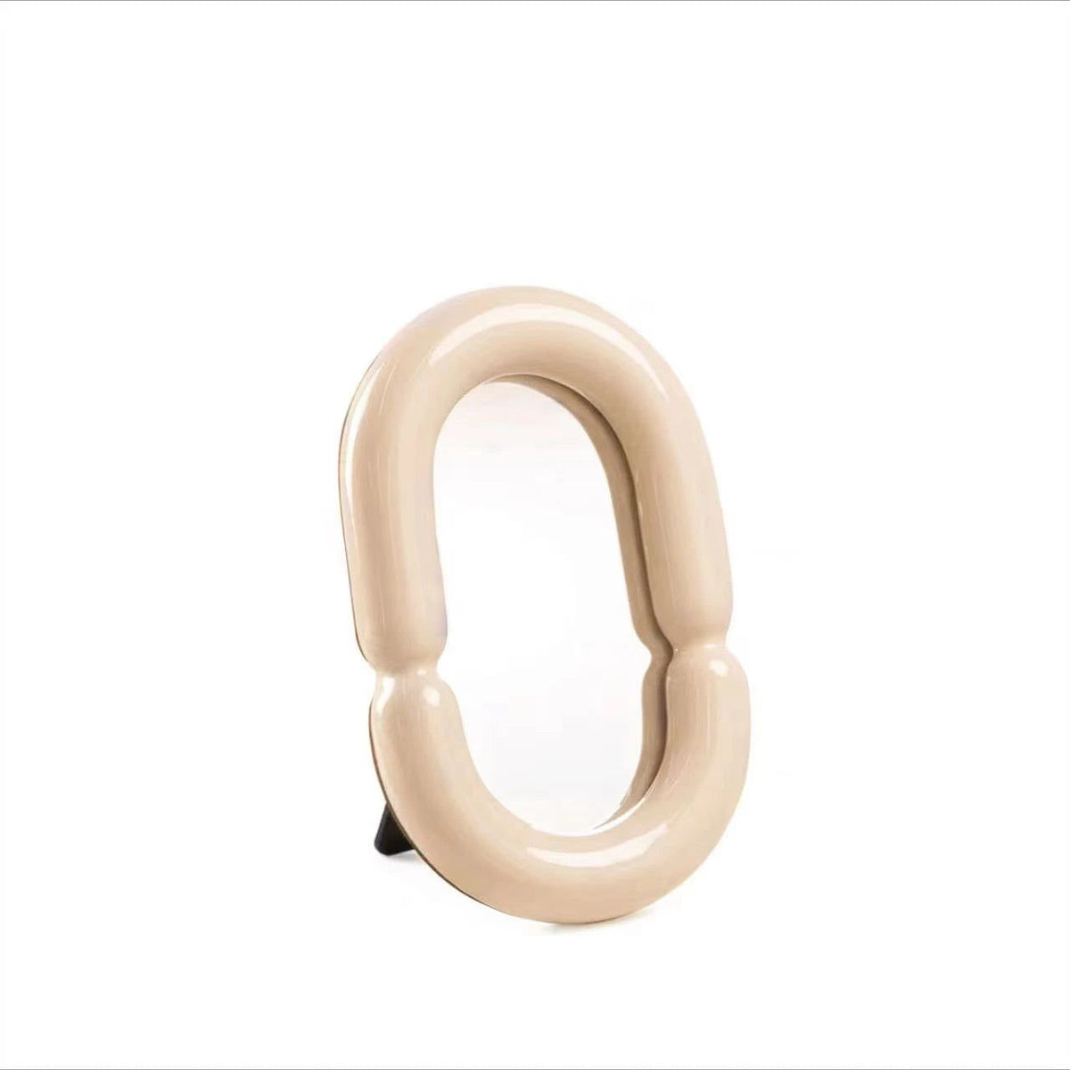 Elegant Oval Mirror with Sculptural Shape