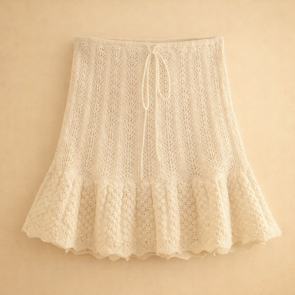 Women's Sleeveless Lace Two-Piece Summer Set – High Neck Top and Flared Mini Skirt for Holidays and Elegant Casual Wear
