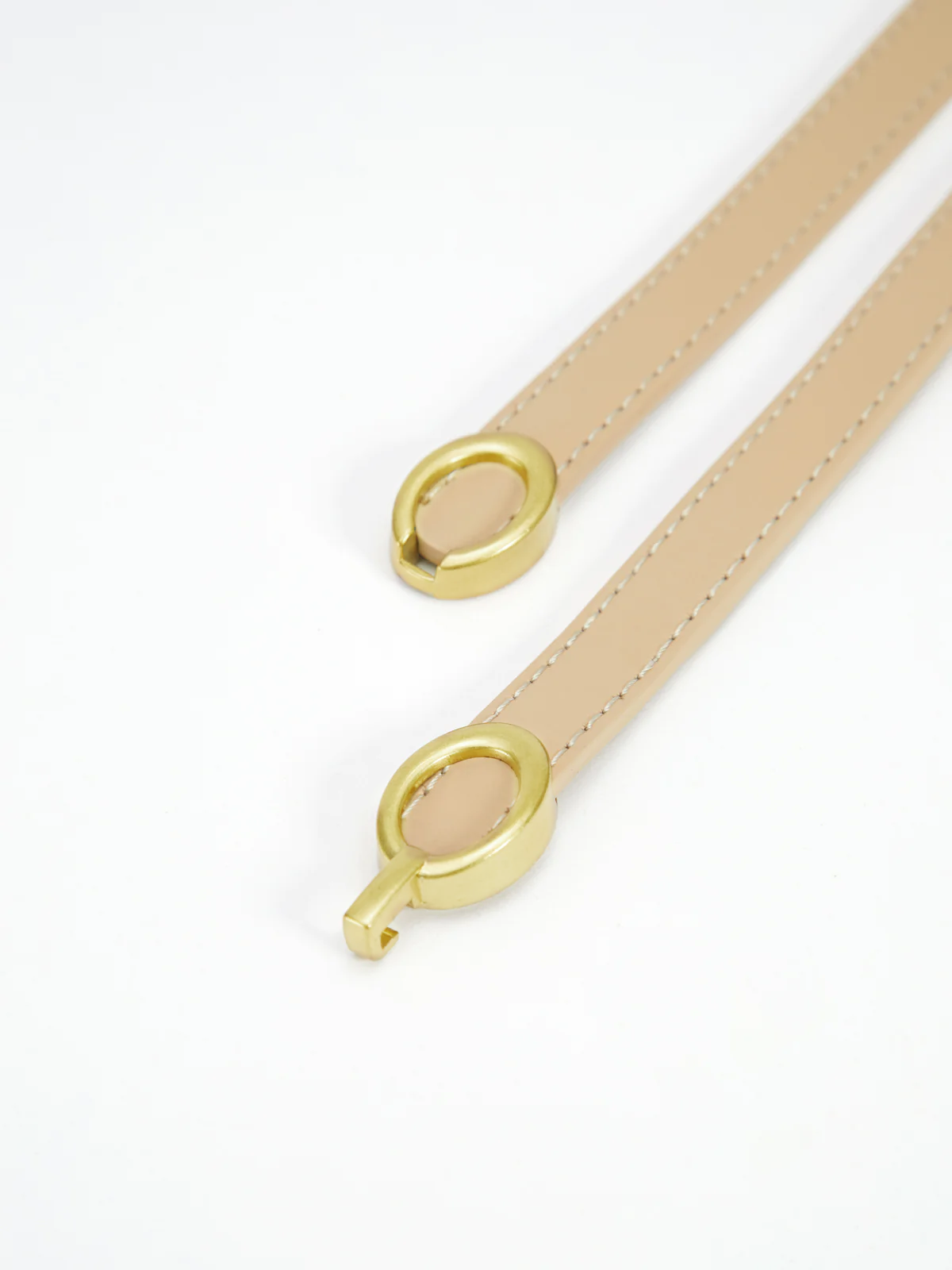 Women's Narrow Belt with Double Ring Buckle