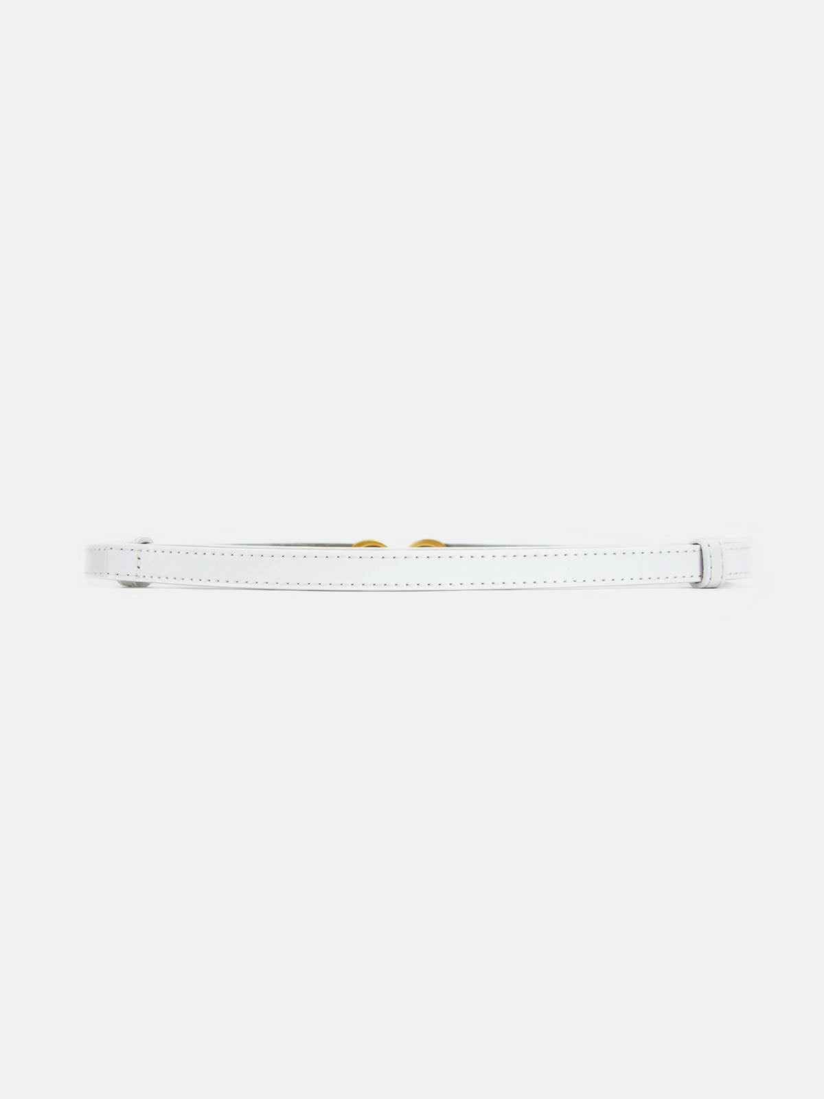 Women's Narrow Belt with Double Ring Buckle