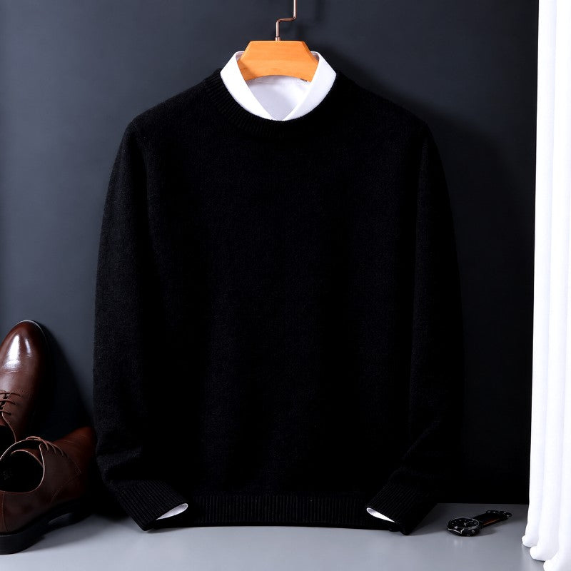 Elijah - Men's Round Neck Slim Fit Crew Neck Sweater