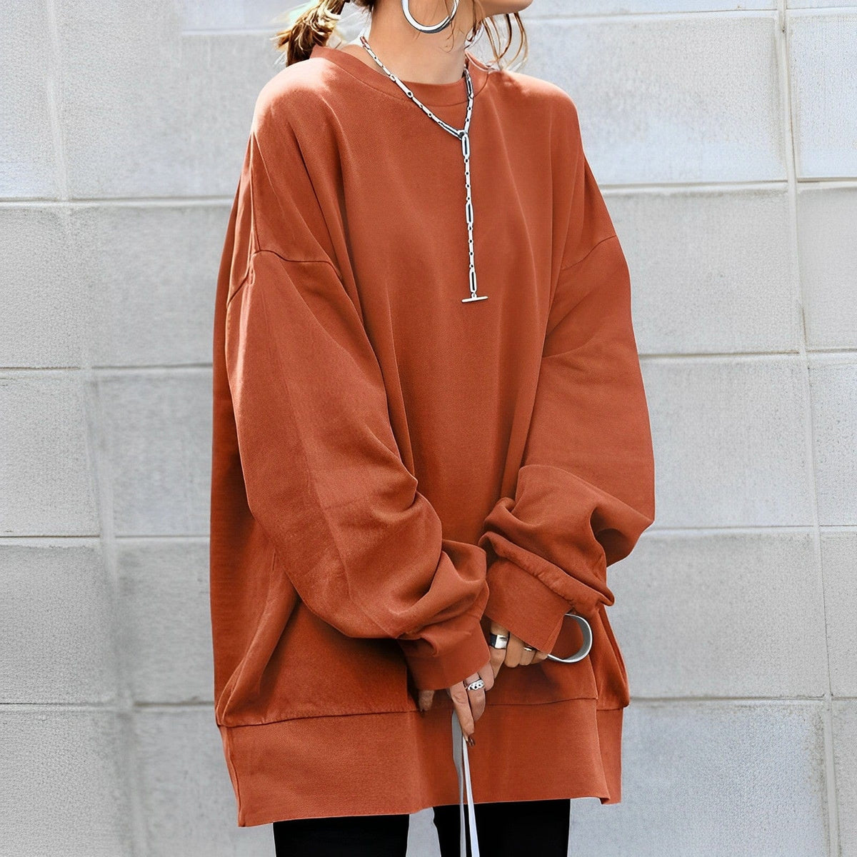 Women’s Oversized Crew Neck Sweatshirt