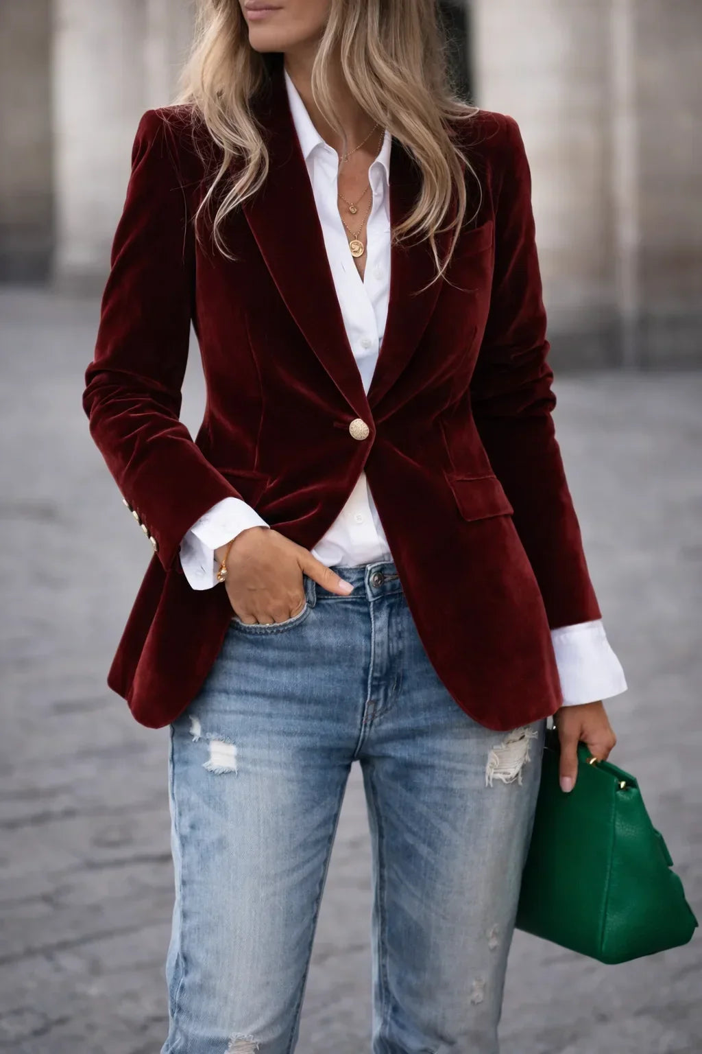 Elegant Velvet Blazer