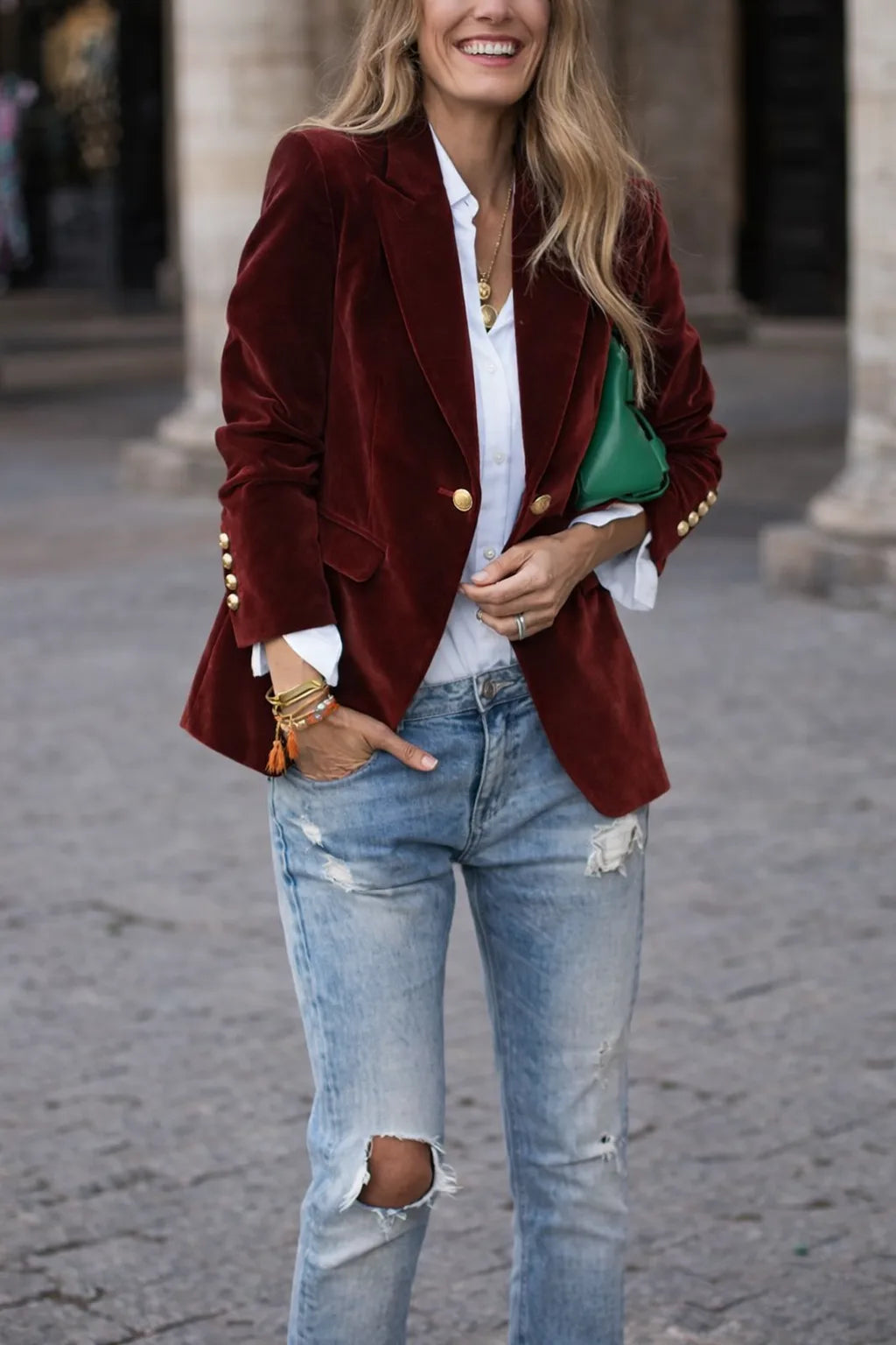 Elegant Velvet Blazer