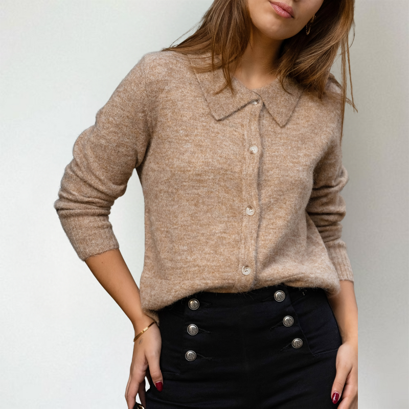 Iona Pointed Collar Cardigan