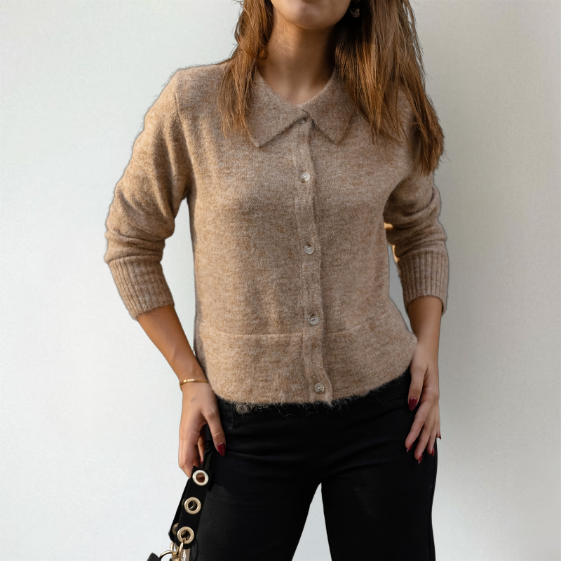 Iona Pointed Collar Cardigan