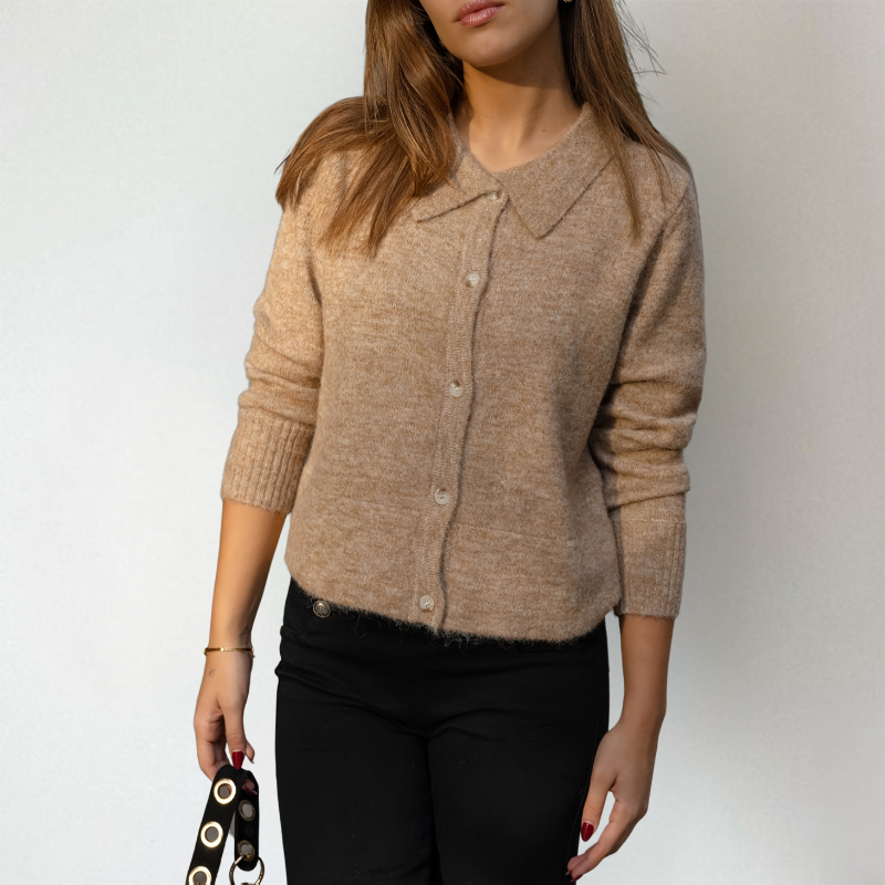 Iona Pointed Collar Cardigan