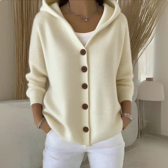 Jemima Hooded Button Cardigan