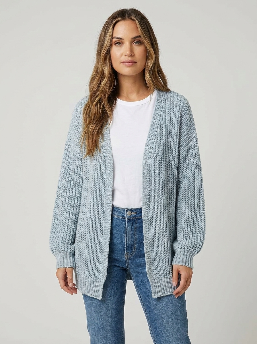 Marlo-Jane Chunky Open-Front Cardigan