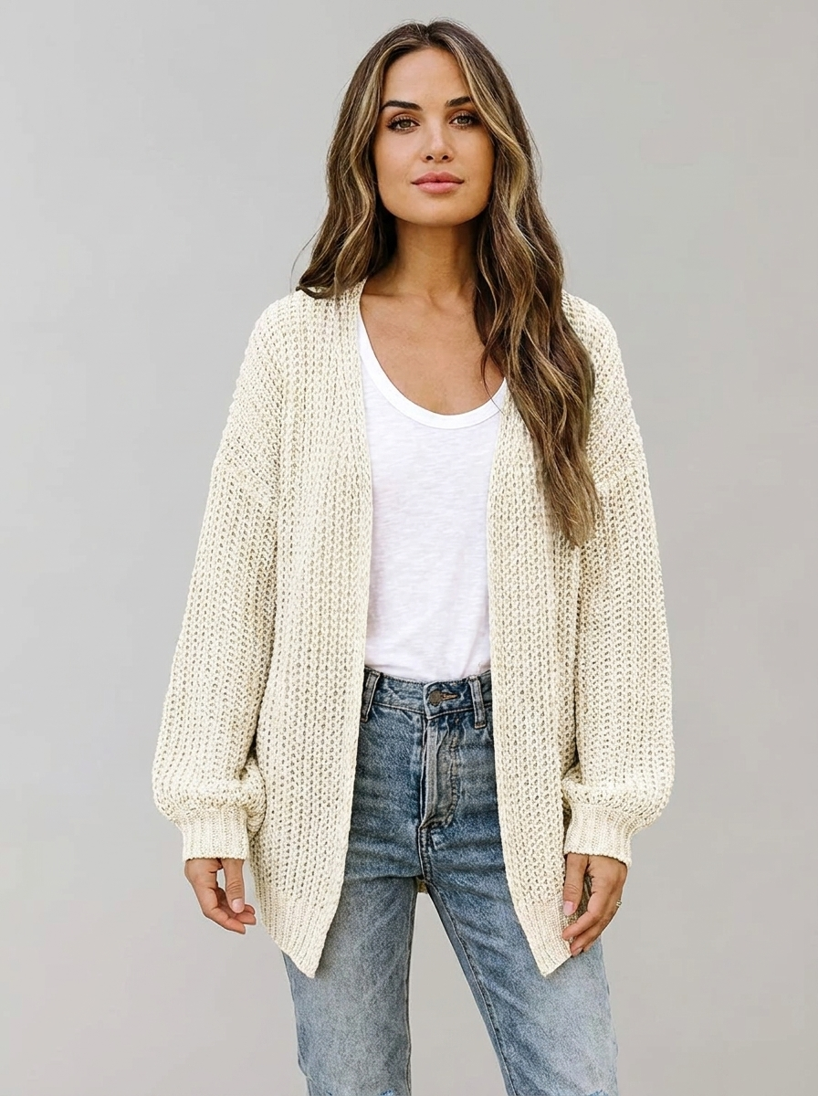 Marlo-Jane Chunky Open-Front Cardigan