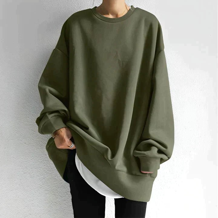 Mabelle-Pearl Oversized Crewneck Sweatshirt