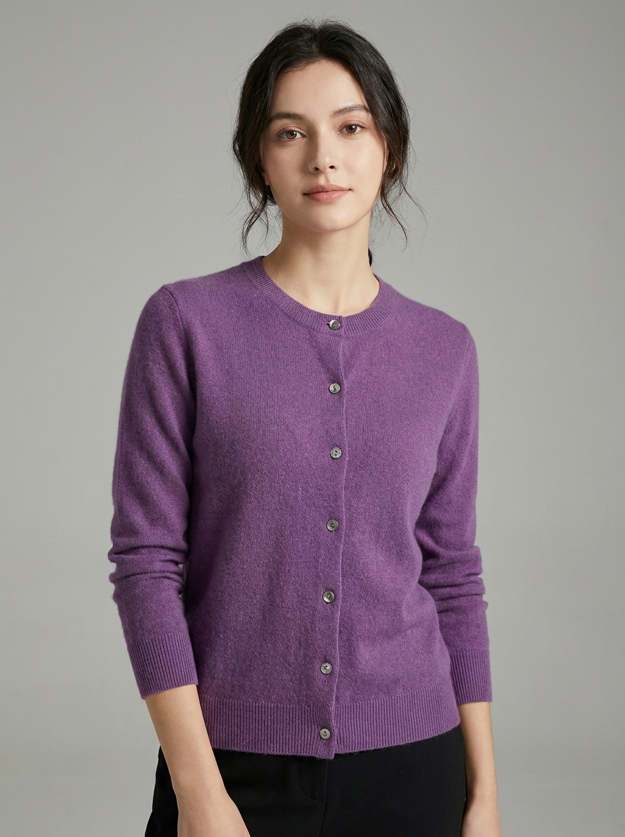 Zadie Crewneck Button Cardigan